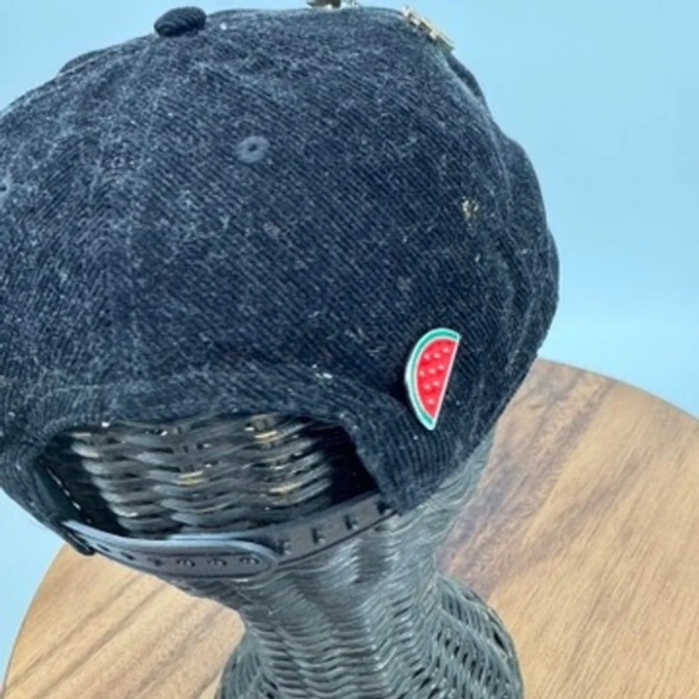 Death‎ Row Records corduroy Snapback Hat Mens OSFM Black Lightning Bolt Hip Hop